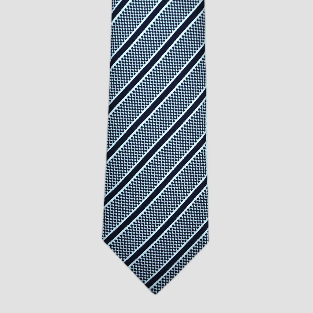 Grey Stripes Silk Tie