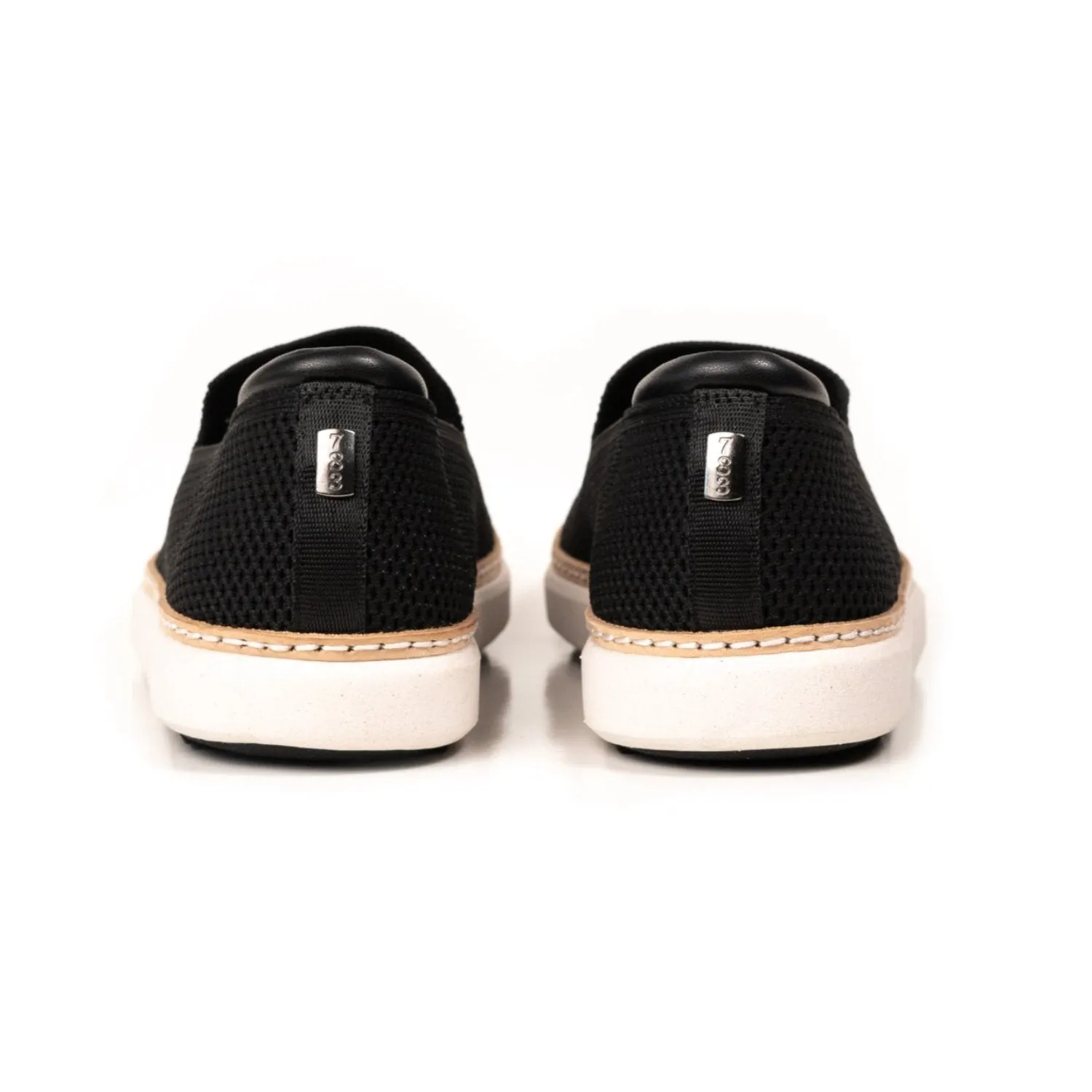 Grounding Slip-On • Black & White Bamboo Knit