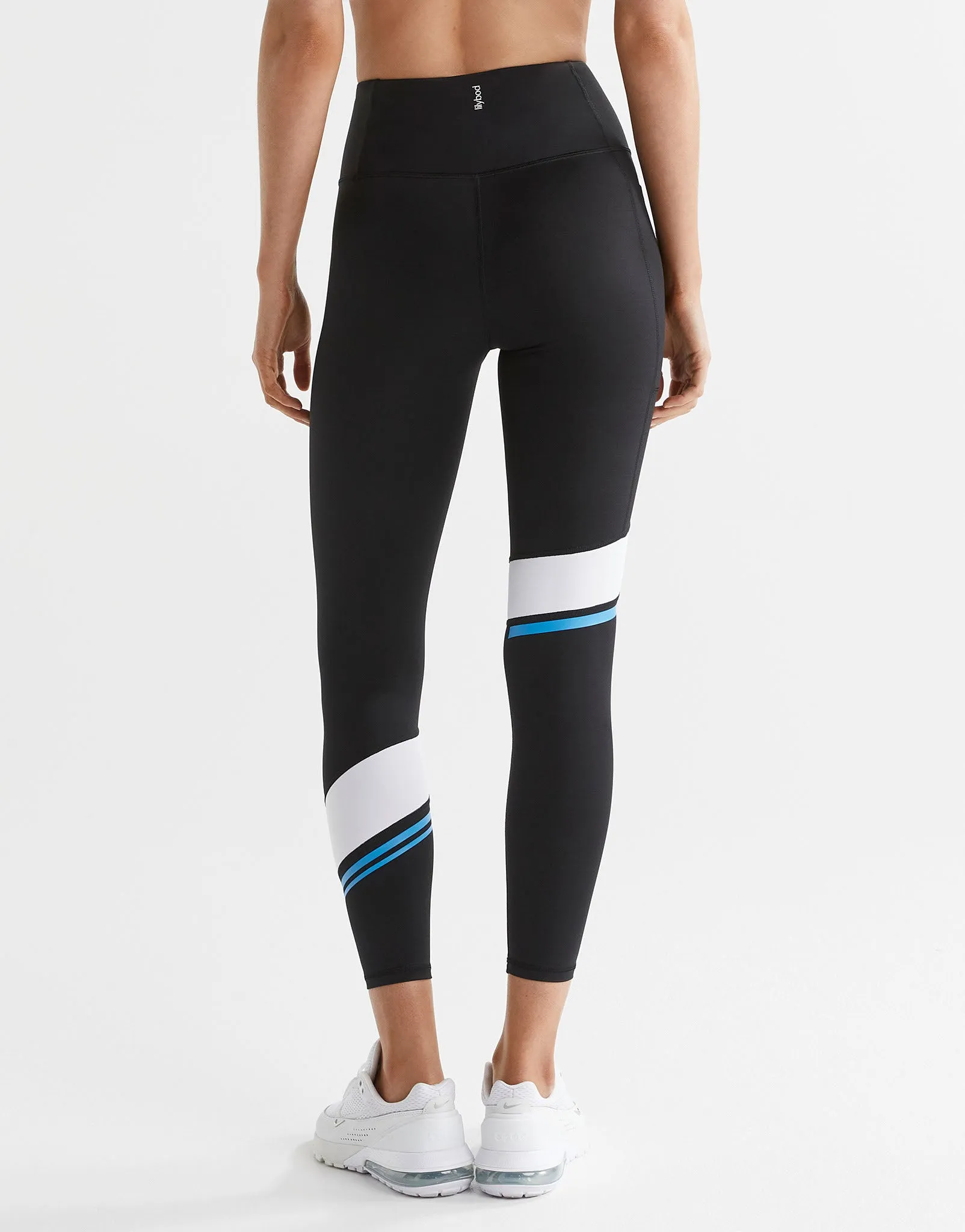 Hannah Full Length Legging - Black, Bright Blue