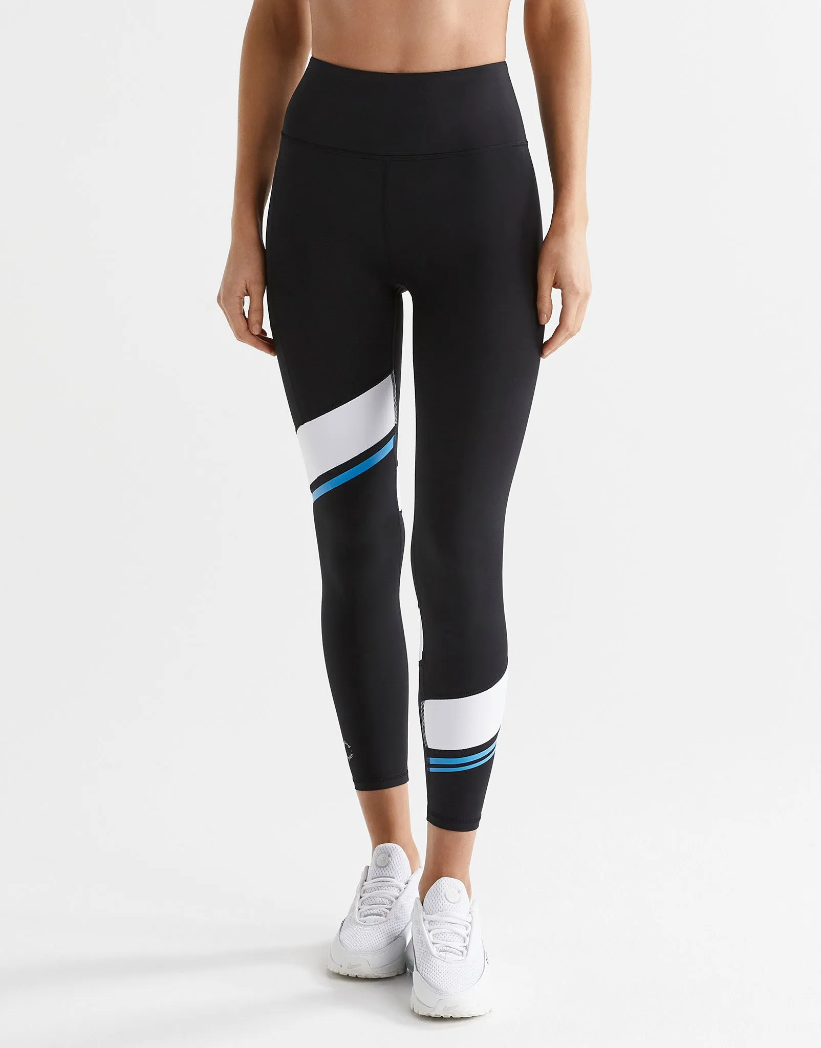 Hannah Full Length Legging - Black, Bright Blue