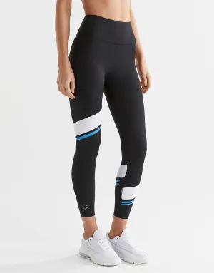 Hannah Full Length Legging - Black, Bright Blue