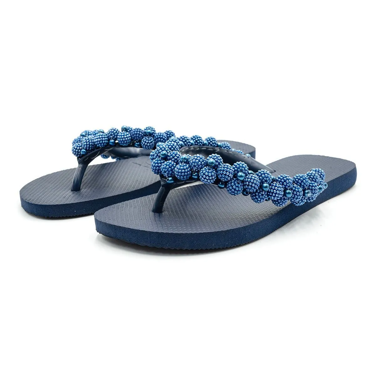 Havaianas Pearl Sandals Flip Flops Rubber Blue Colour For Women