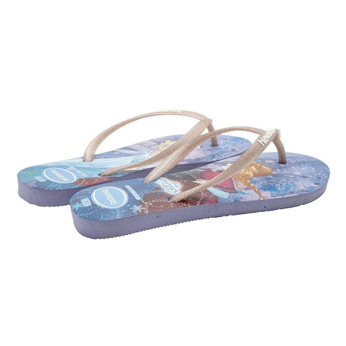 Havaianas Slim Frozen Flipflops Flat Sandals Rubber Multicolour Colour For Kids