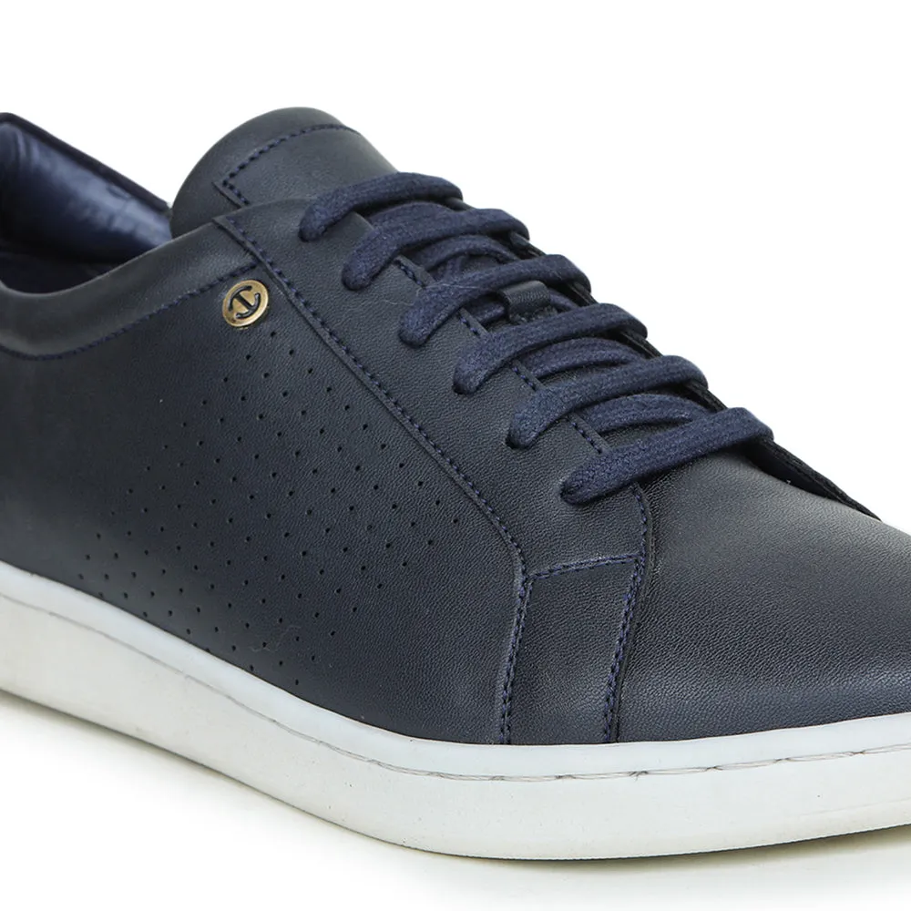 Healers Casual Navy Blue Lace-Up Sneakers For Men SYN-64 By Liberty