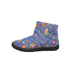 Heartbeat Petals Blue Men's Padded Winter Boot