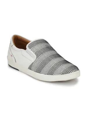 Hitz White Slip-on Luxure Shoes