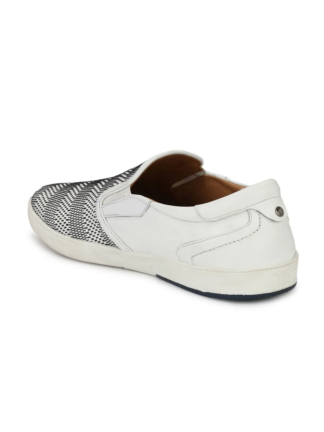 Hitz White Slip-on Luxure Shoes