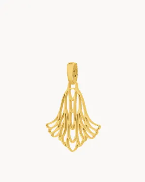 Hollow Carnation Pendant, Gold