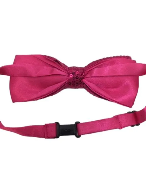 Hot Pink Sequin Bowtie