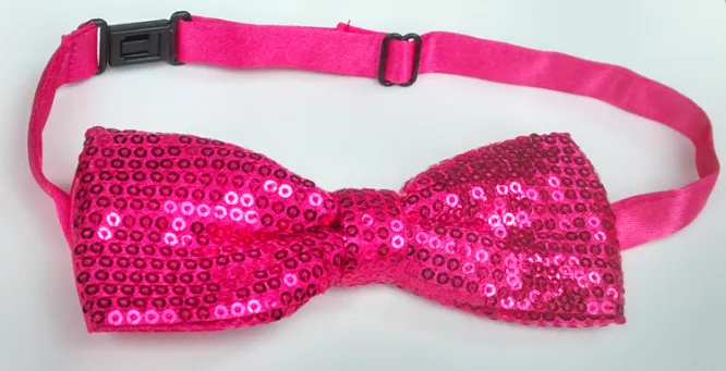 Hot Pink Sequin Bowtie