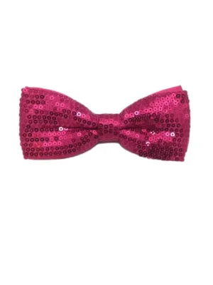 Hot Pink Sequin Bowtie