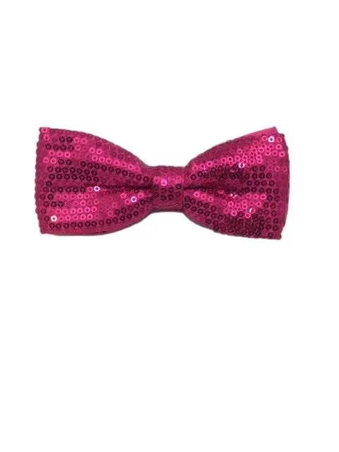 Hot Pink Sequin Bowtie