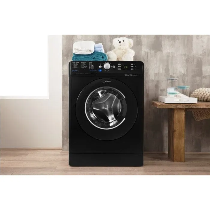 Indesit BWE91484XK 9Kg Washing Machine with 1400 rpm - Black