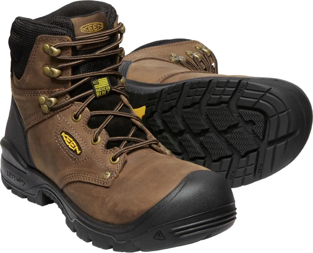 'Keen Utility' Men's 6" Independence EH WP Soft Toe - Dark Earth / Black