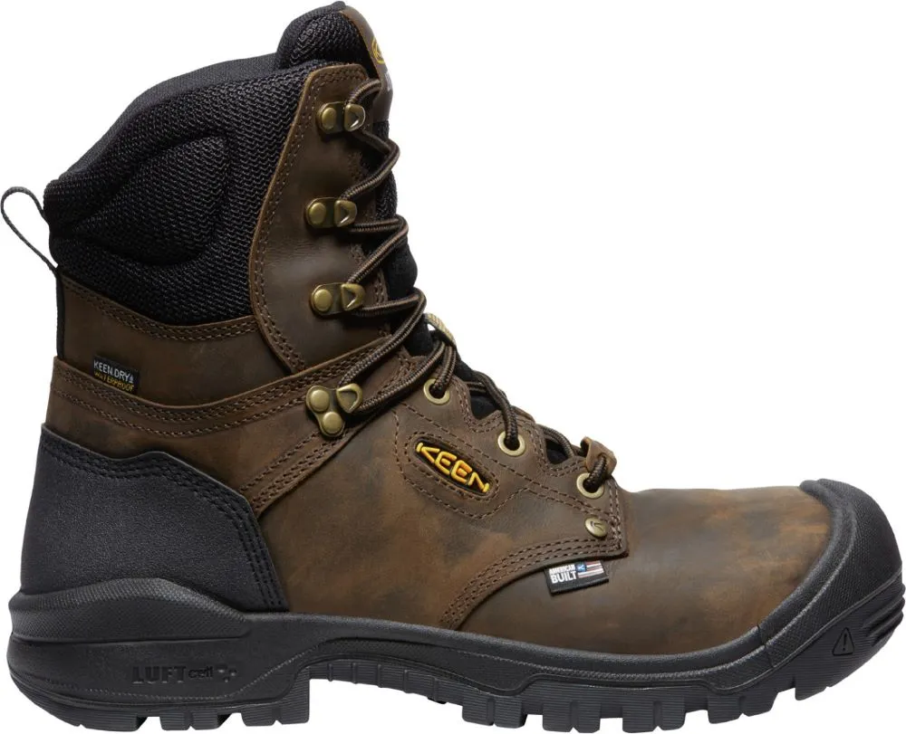 'Keen Utility' Men's 8" Independence EH WP Comp Toe - Dark Earth / Black