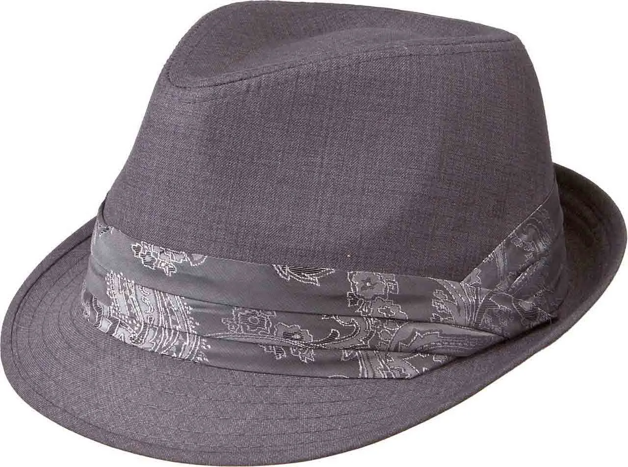 Kenny K - Dark Gray and Silver Fedora Hat