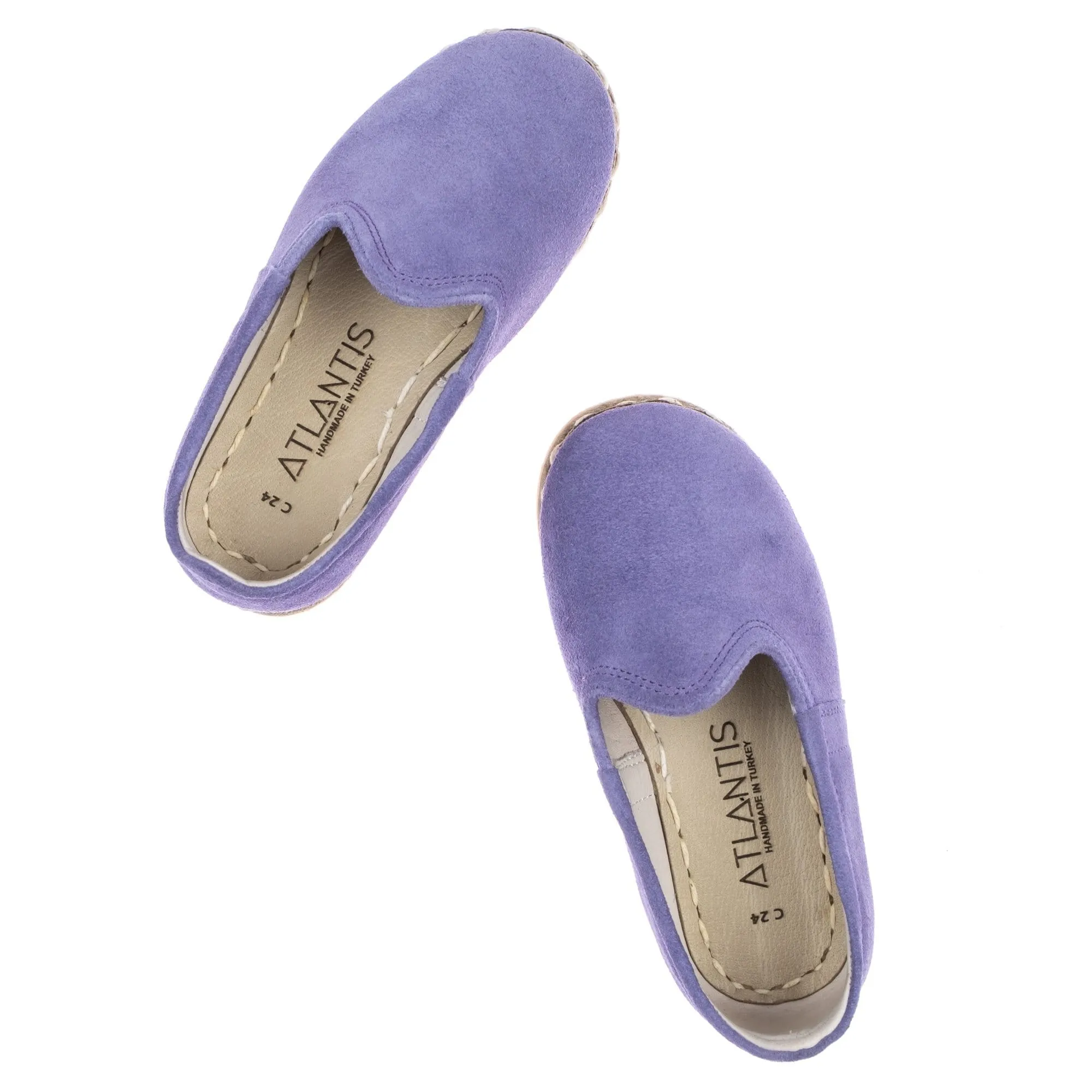 Kids Lavender Leather Shoes