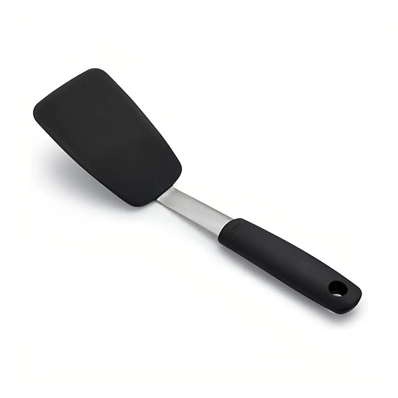 kkboxly 1pc Premium Silicone Kitchen Spatula - Non-Stick, Heat-Resistant, Ergonomic Design - Stainless Steel Handle for Safe & Versatile Cooking - Perfect for Frying & Household Kitchenware