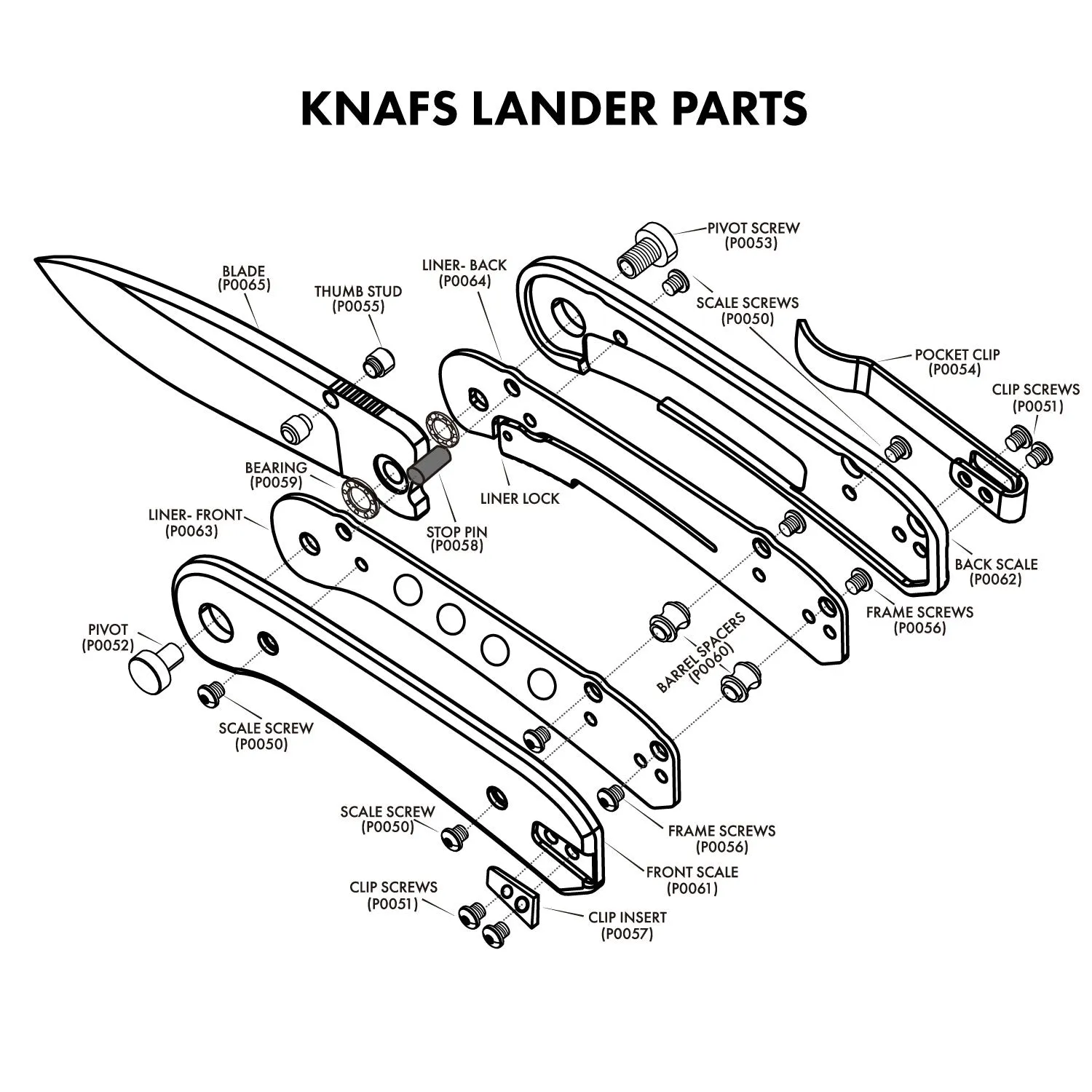 Lander 1 - Clip Screw - Black