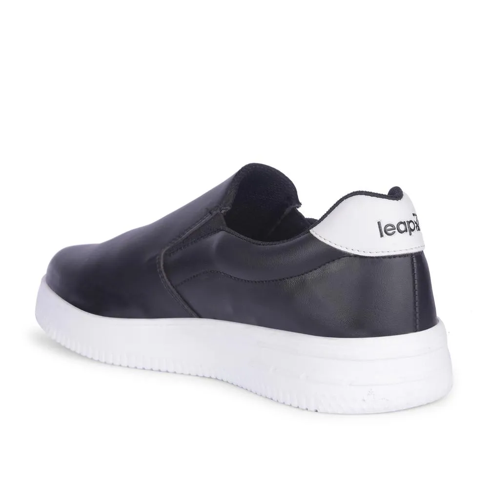 Leap7x Casual Black Non-Lacing Sneakers For Men DUGLAS-2E By Liberty