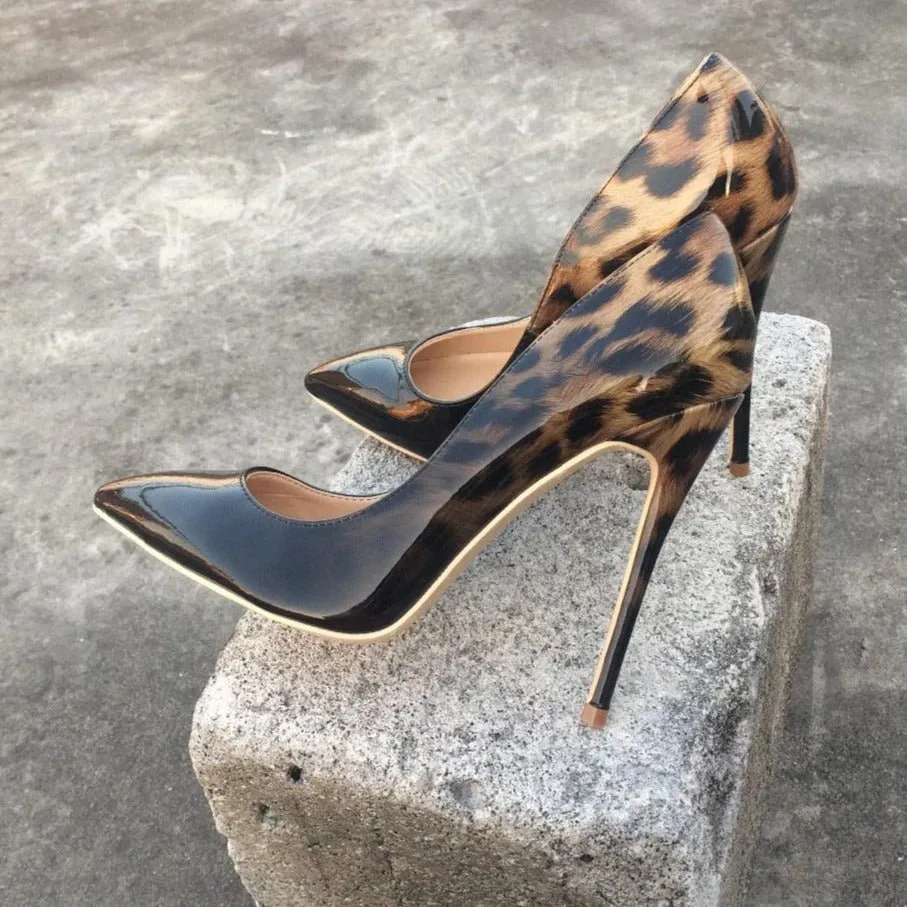 LeopardLux Ultra High Heel Stiletto Pumps