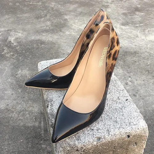 LeopardLux Ultra High Heel Stiletto Pumps