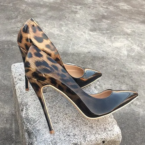 LeopardLux Ultra High Heel Stiletto Pumps