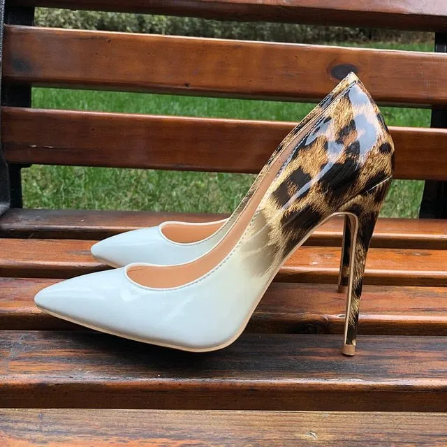 LeopardLux Ultra High Heel Stiletto Pumps