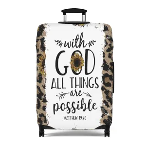 Luggage Cover, Bible Verse, With God all things are Possible, awd-1463