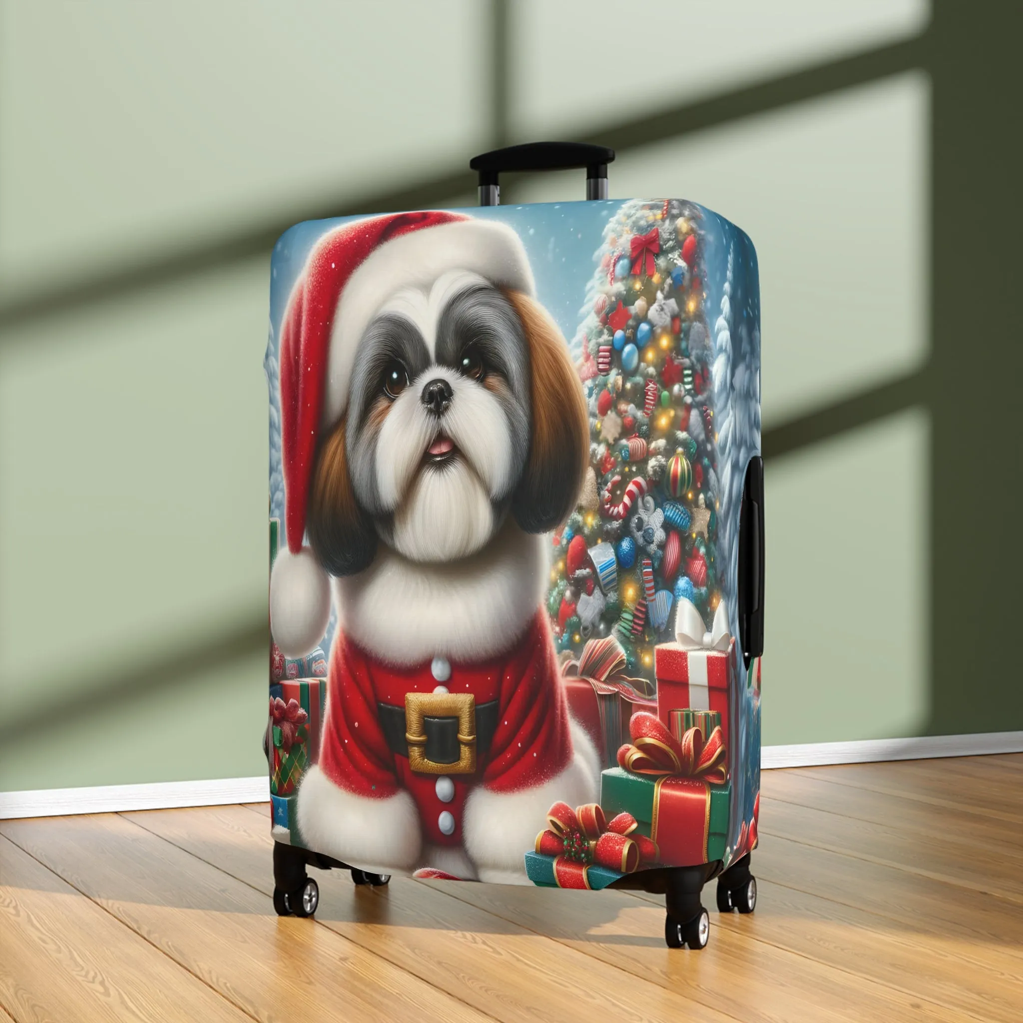 Luggage Cover, Christmas, Shiatzu, awd-002