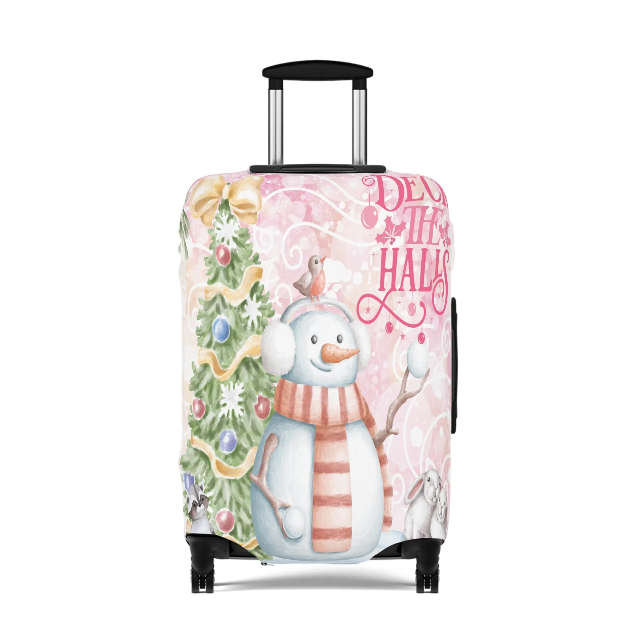 Luggage Cover, Christmas, Snowman, Deck the Halls, awd-049