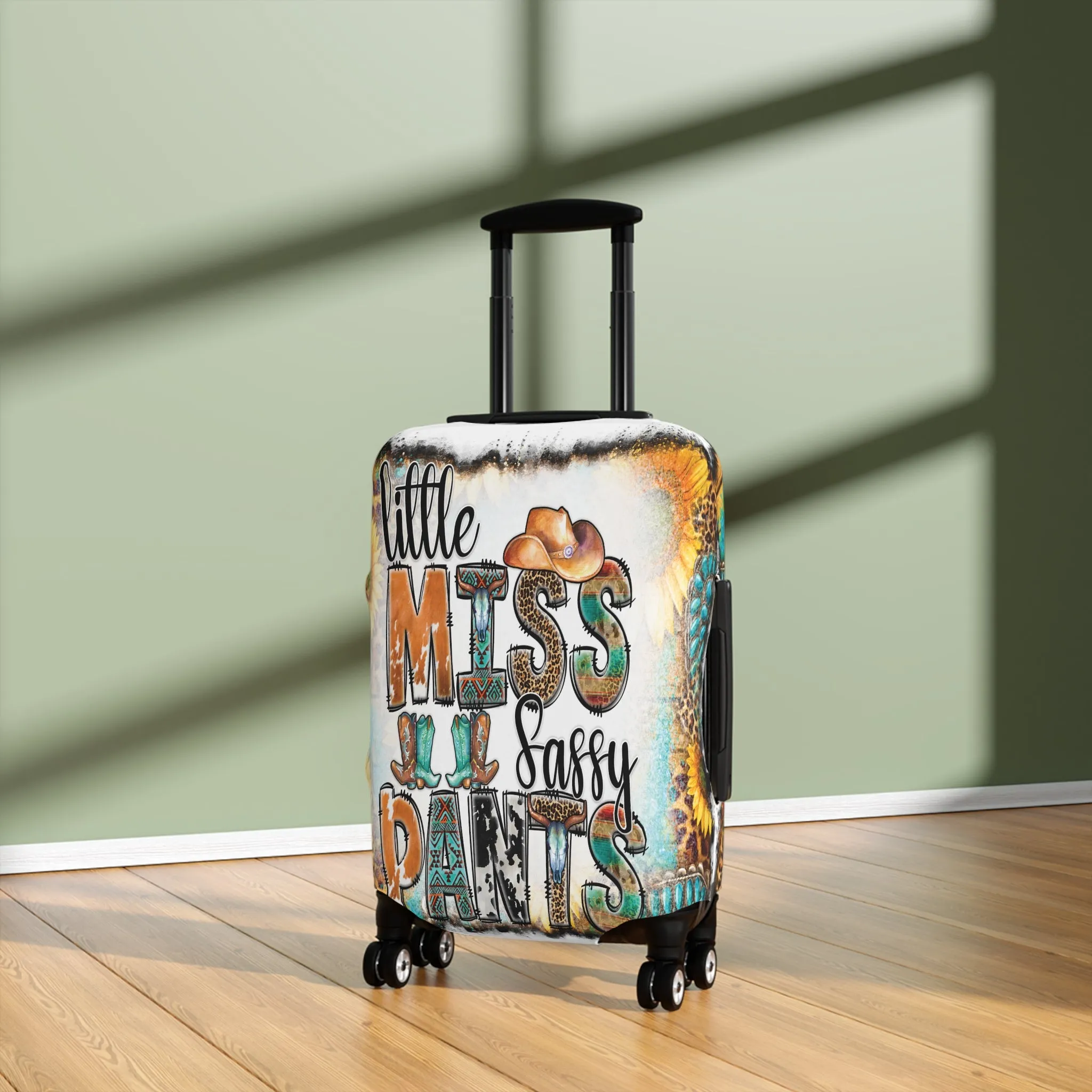 Luggage Cover, Country and Western, Little Miss Sassy Pants, awd-1013