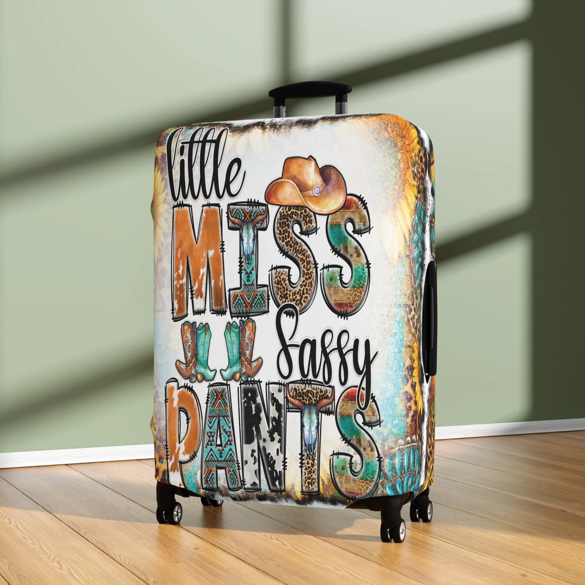 Luggage Cover, Country and Western, Little Miss Sassy Pants, awd-1013