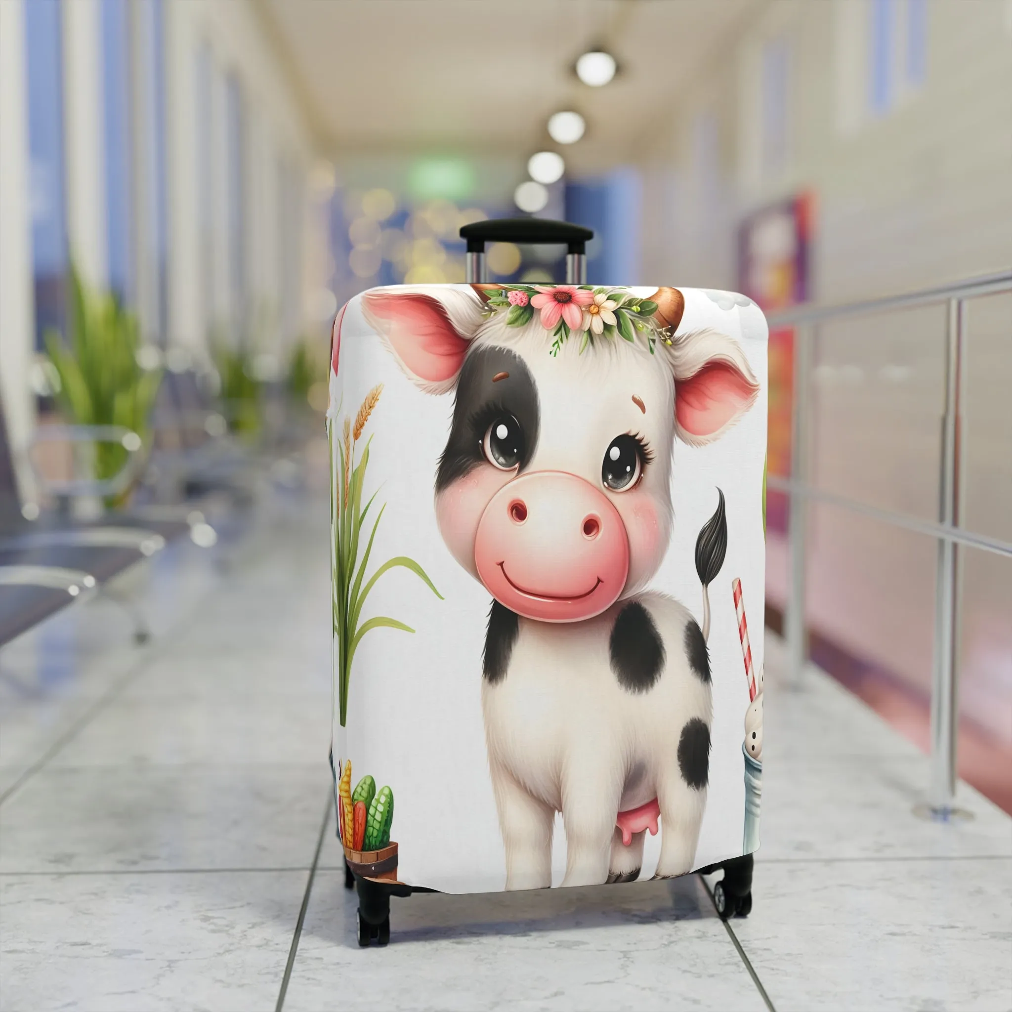 Luggage Cover, Cow, awd-1614