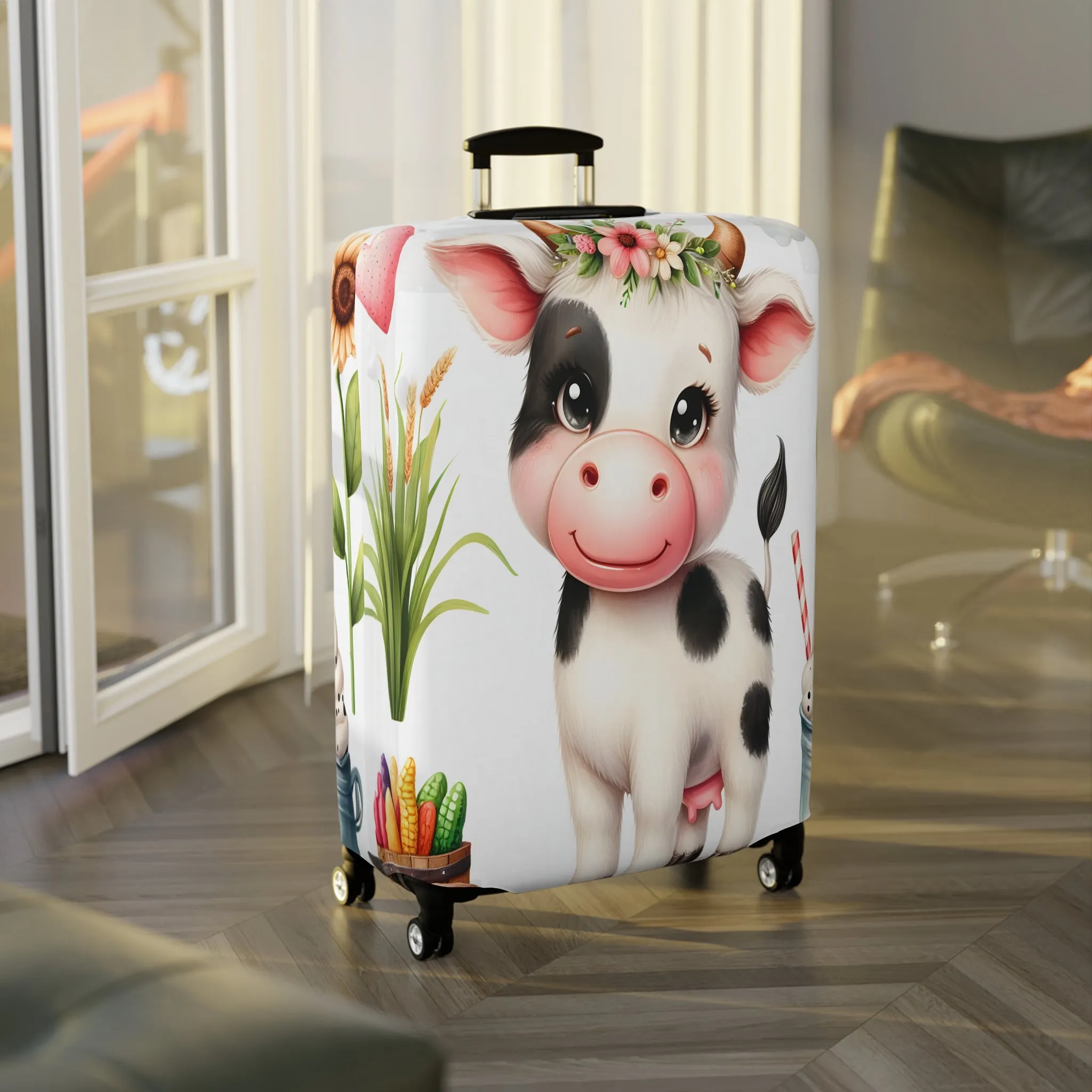 Luggage Cover, Cow, awd-1614