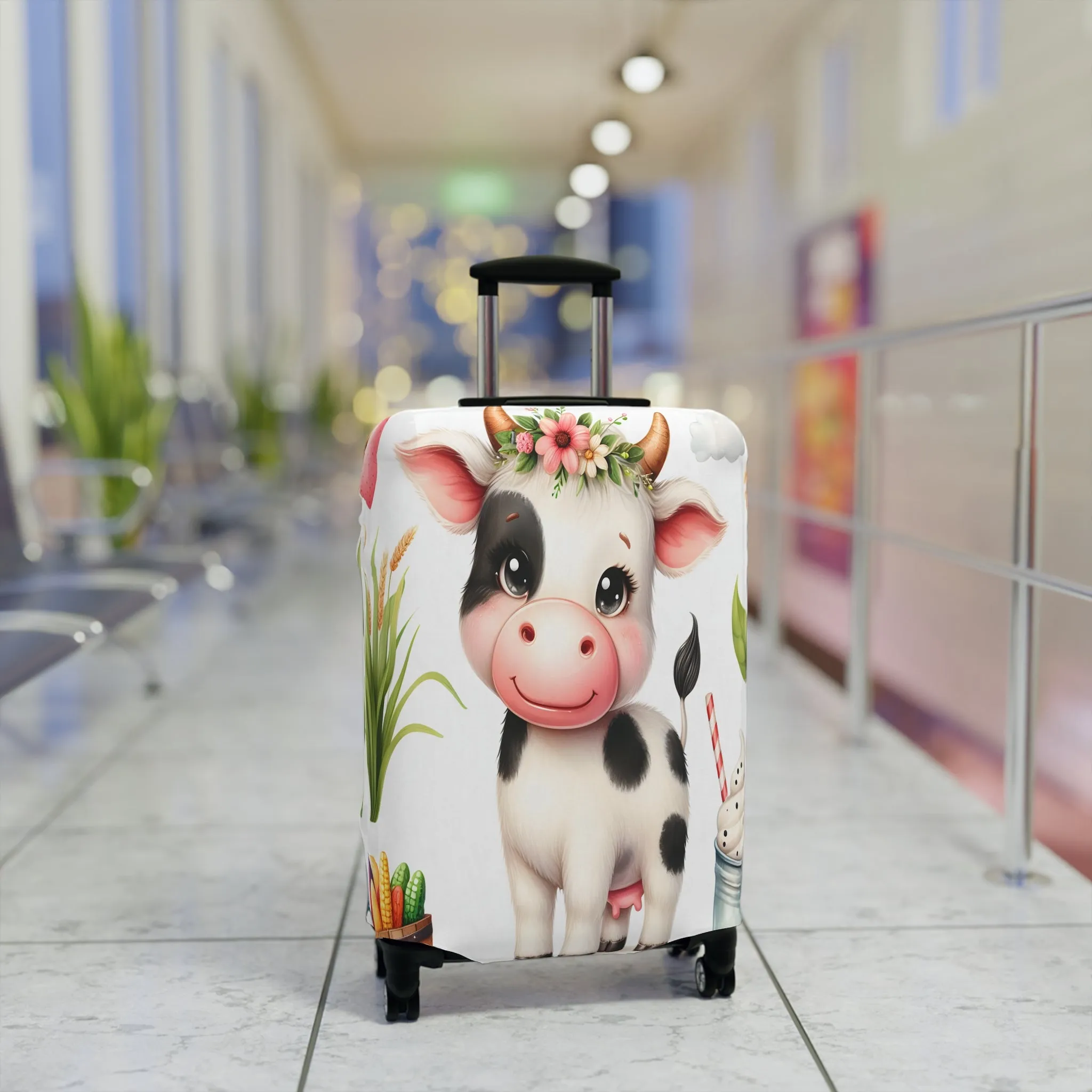 Luggage Cover, Cow, awd-1614