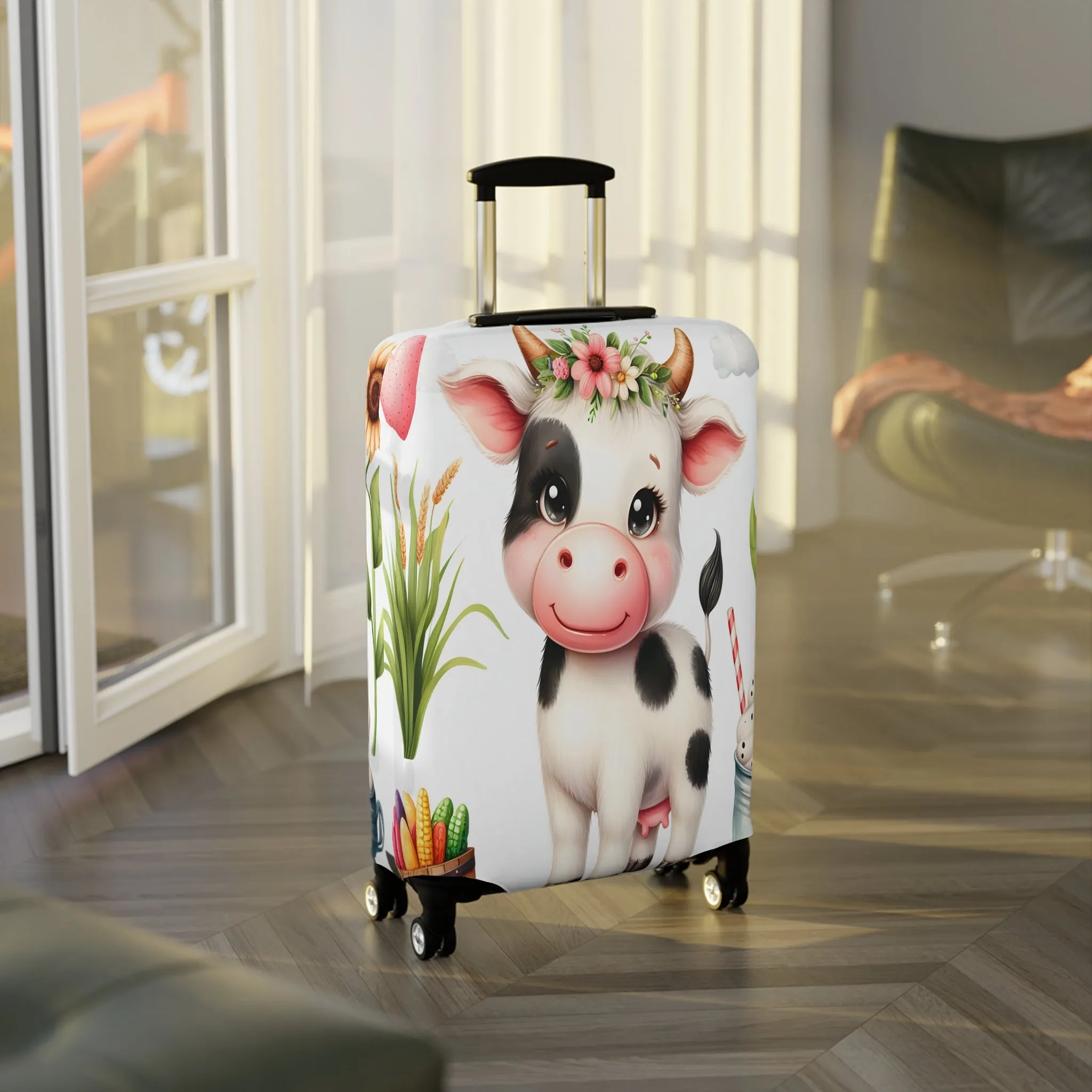 Luggage Cover, Cow, awd-1614