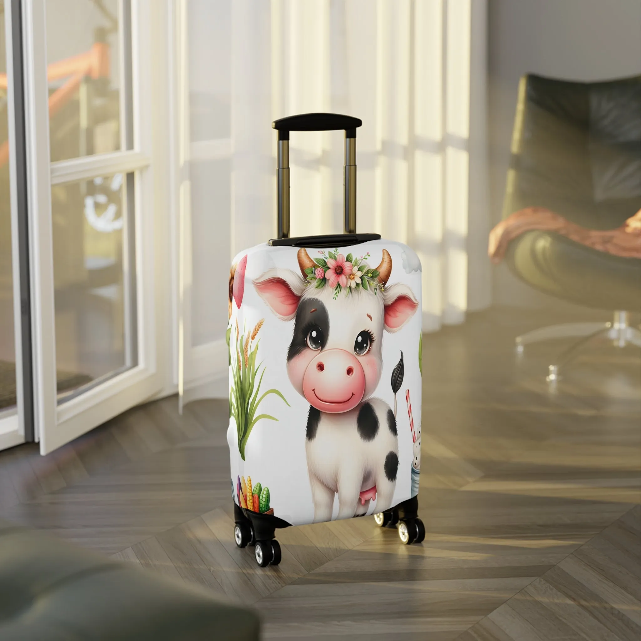 Luggage Cover, Cow, awd-1614