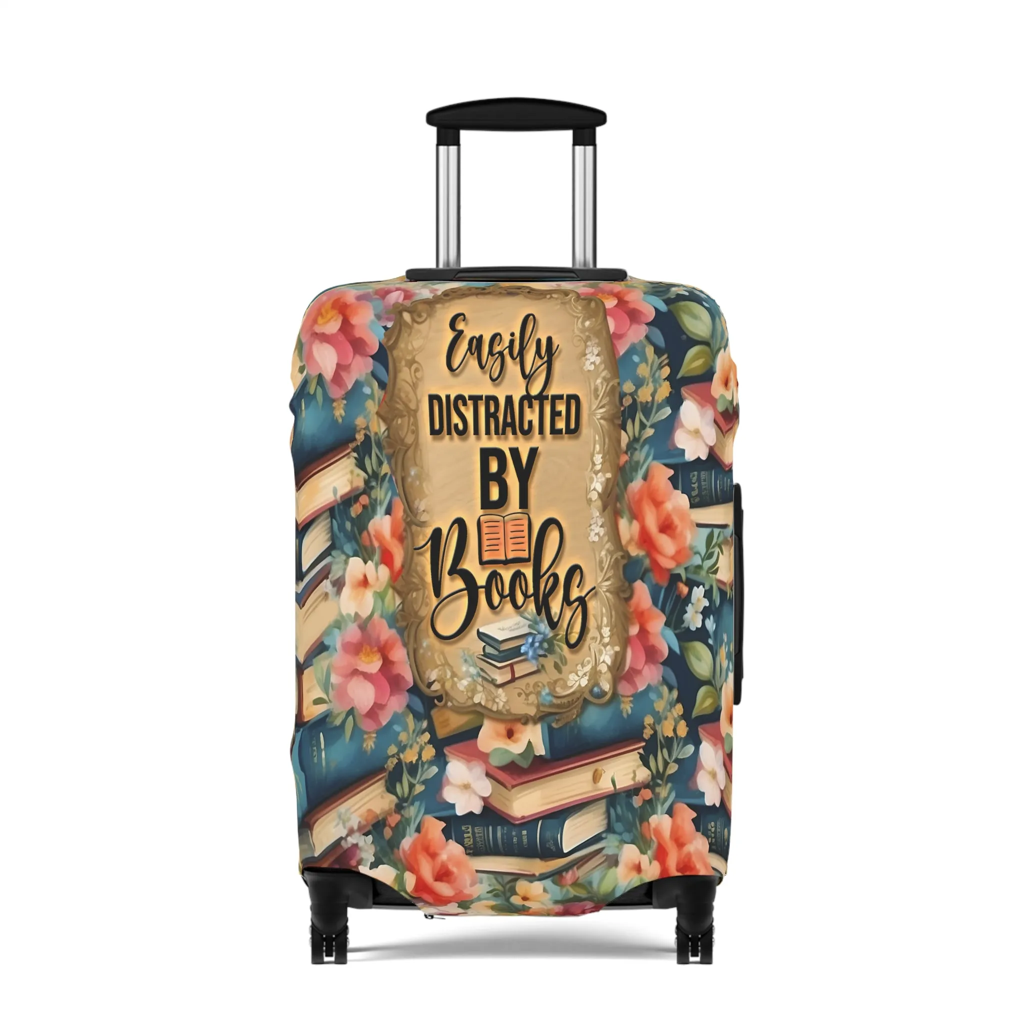 Luggage Cover, Easily distracted by Books, awd-1735