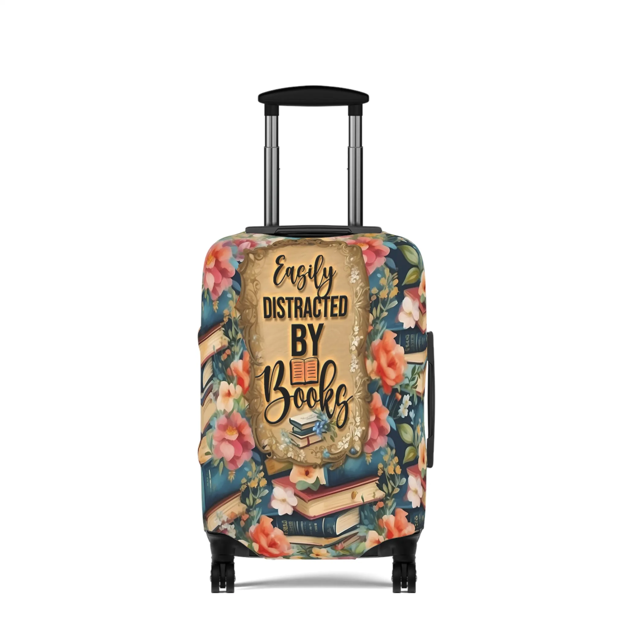 Luggage Cover, Easily distracted by Books, awd-1735