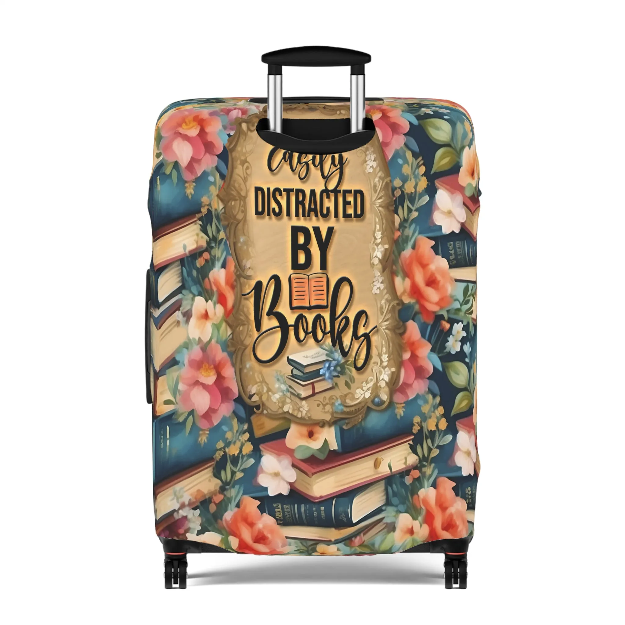 Luggage Cover, Easily distracted by Books, awd-1735