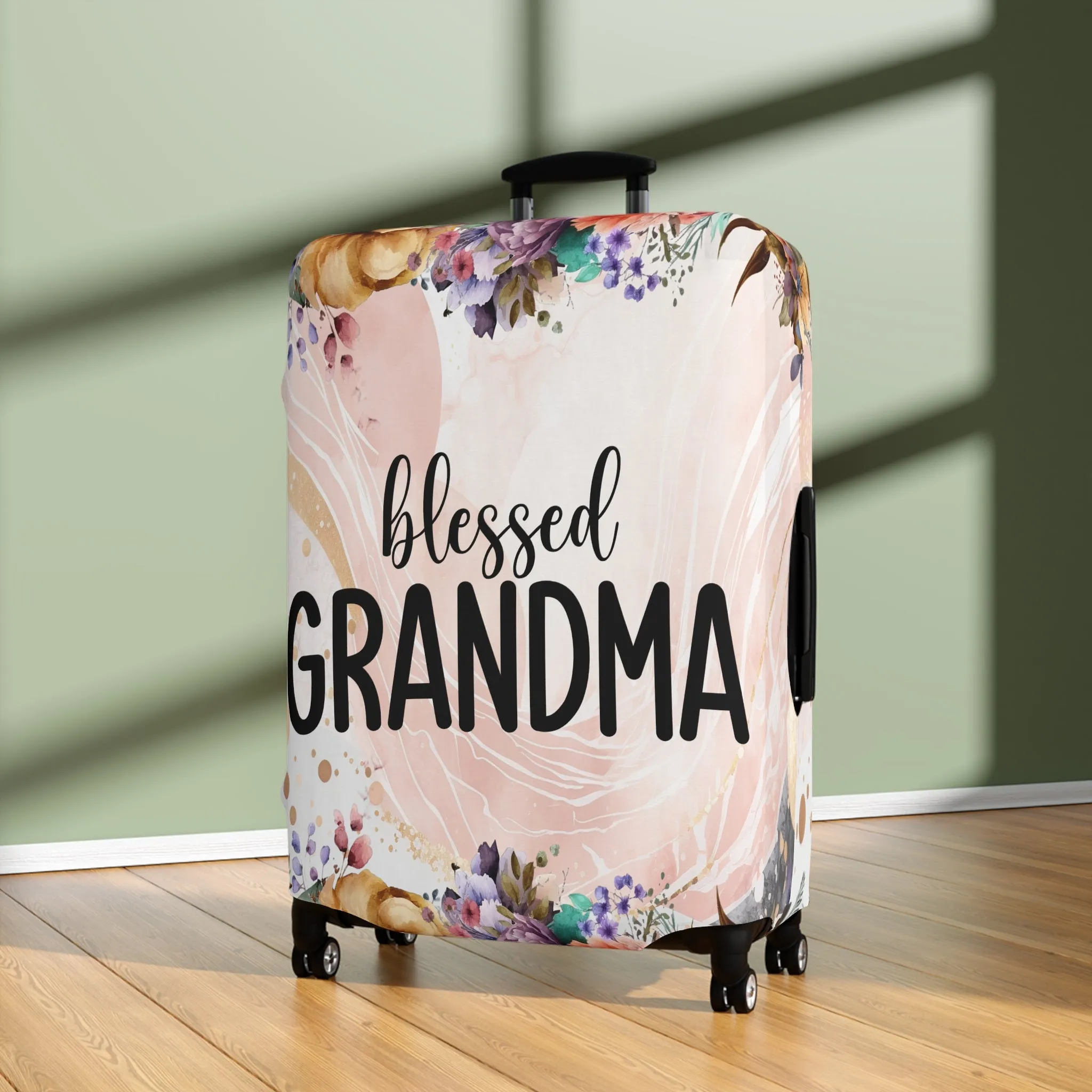 Luggage Cover, Floral, Blessed Grandma, awd-728