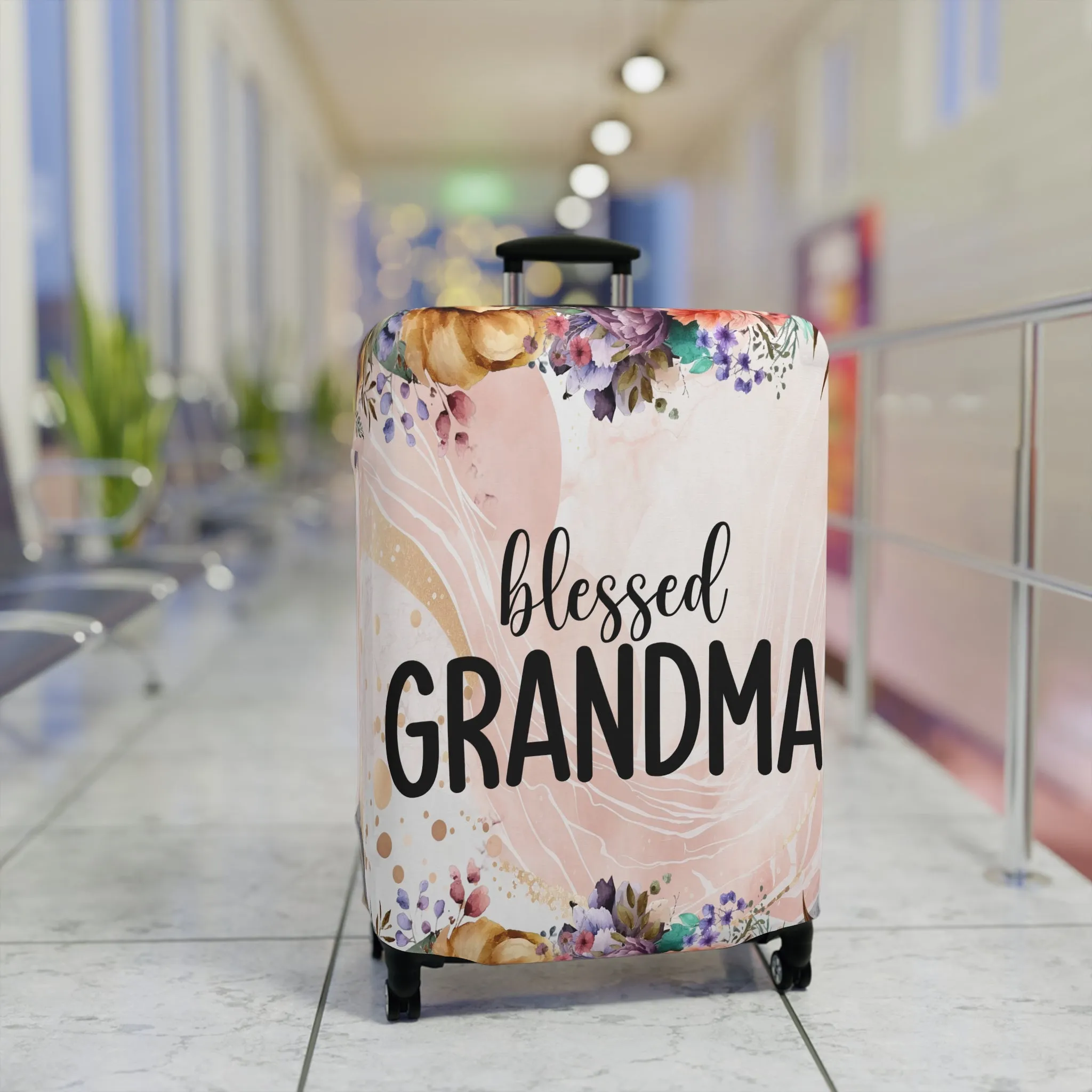 Luggage Cover, Floral, Blessed Grandma, awd-728