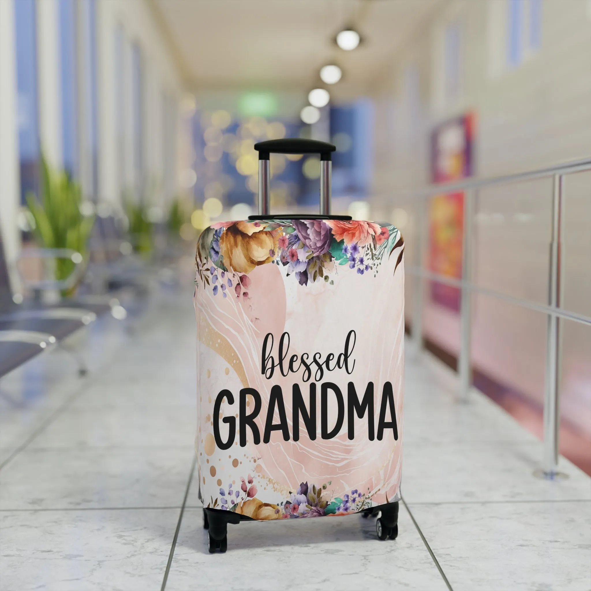 Luggage Cover, Floral, Blessed Grandma, awd-728