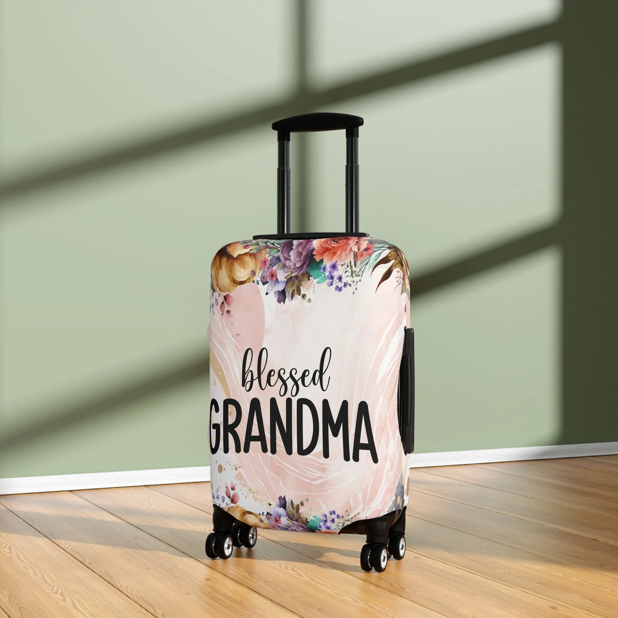 Luggage Cover, Floral, Blessed Grandma, awd-728