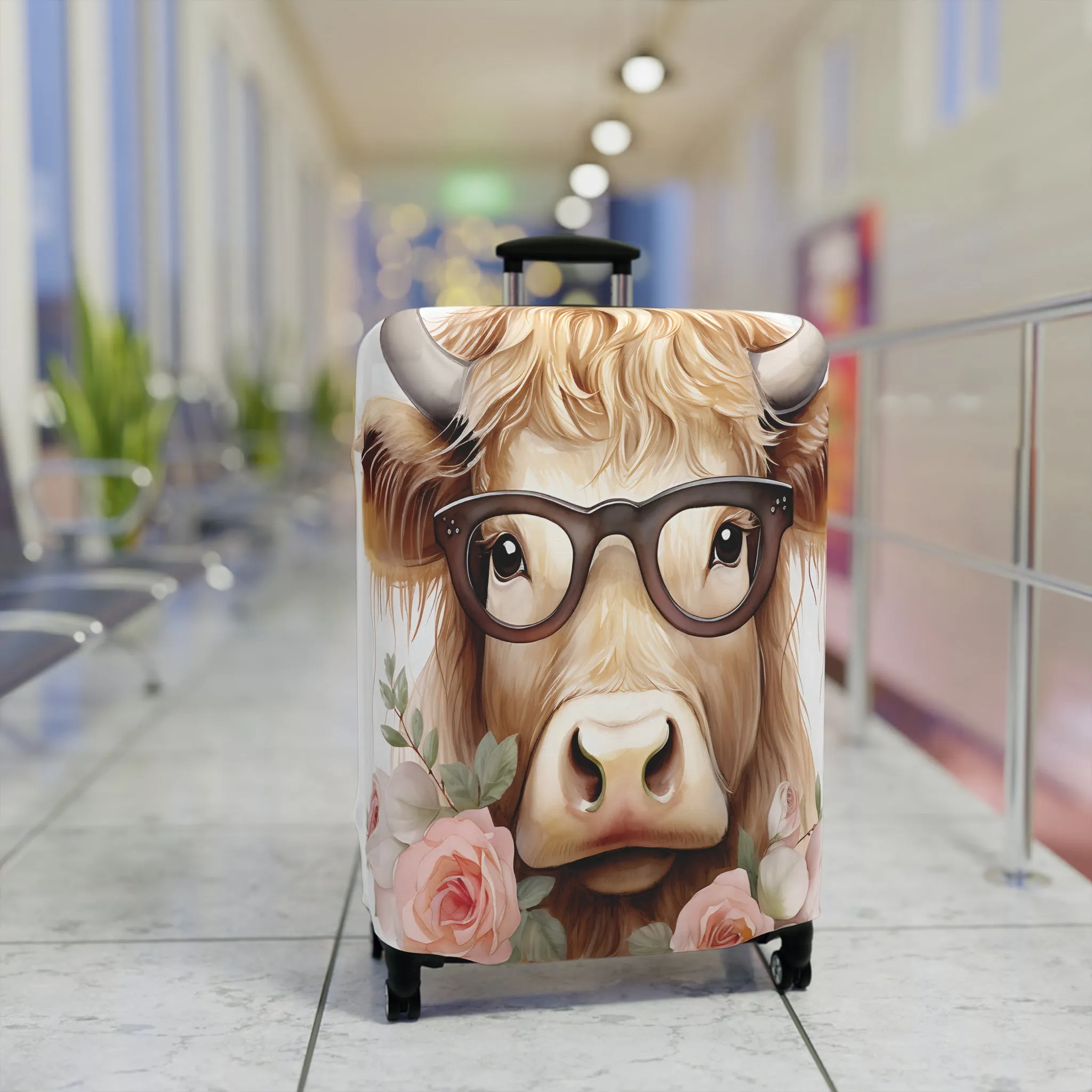 Luggage Cover, Highland Cow, awd-009