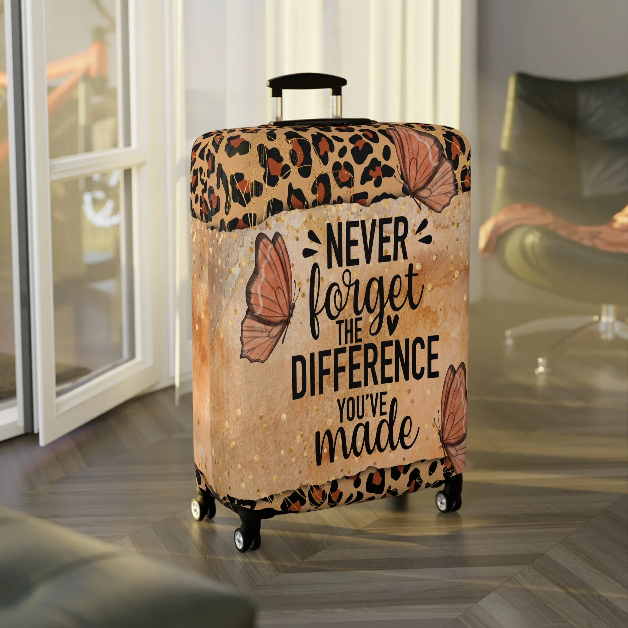 Luggage Cover, Never forget the difference you made, awd-1712