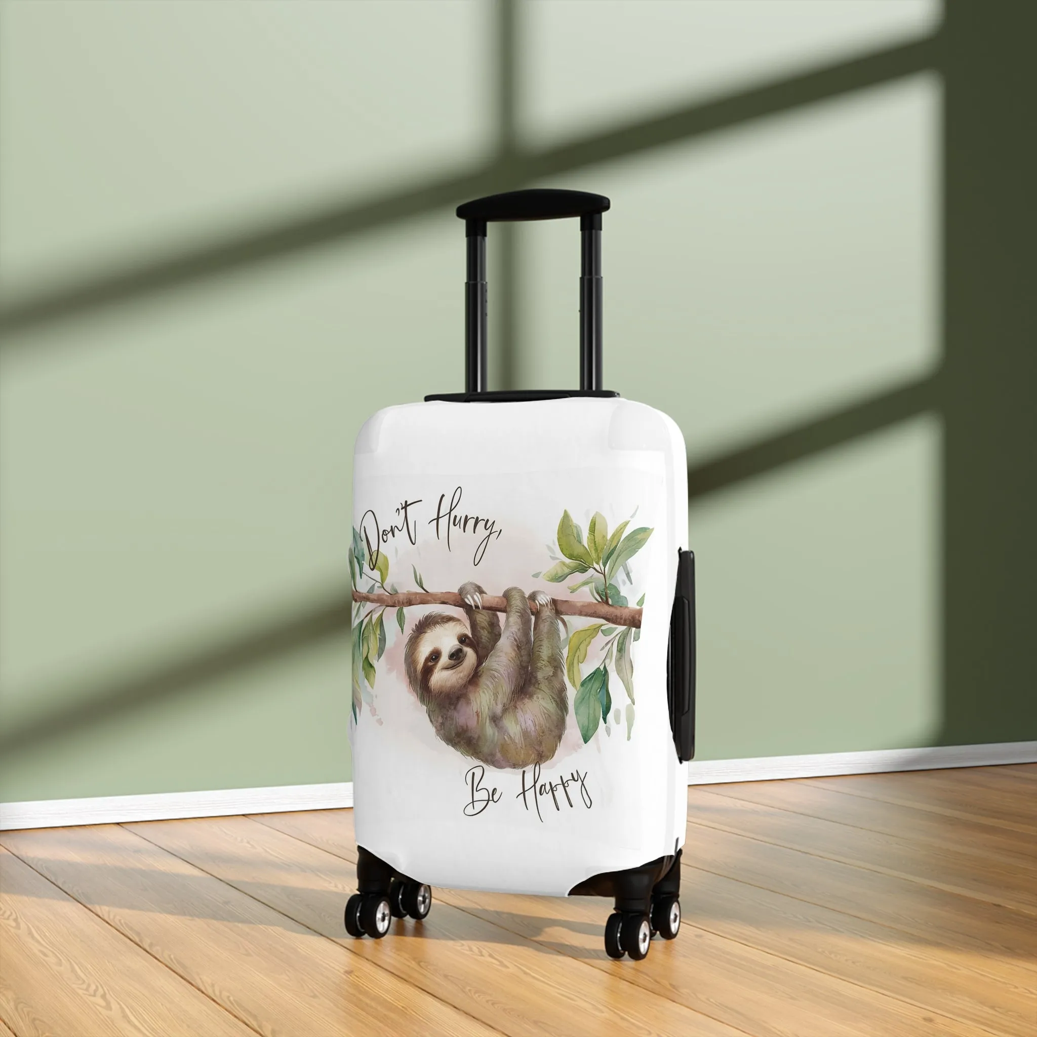 Luggage Cover, Sloth, Don't Hurry be Happy, awd-4042