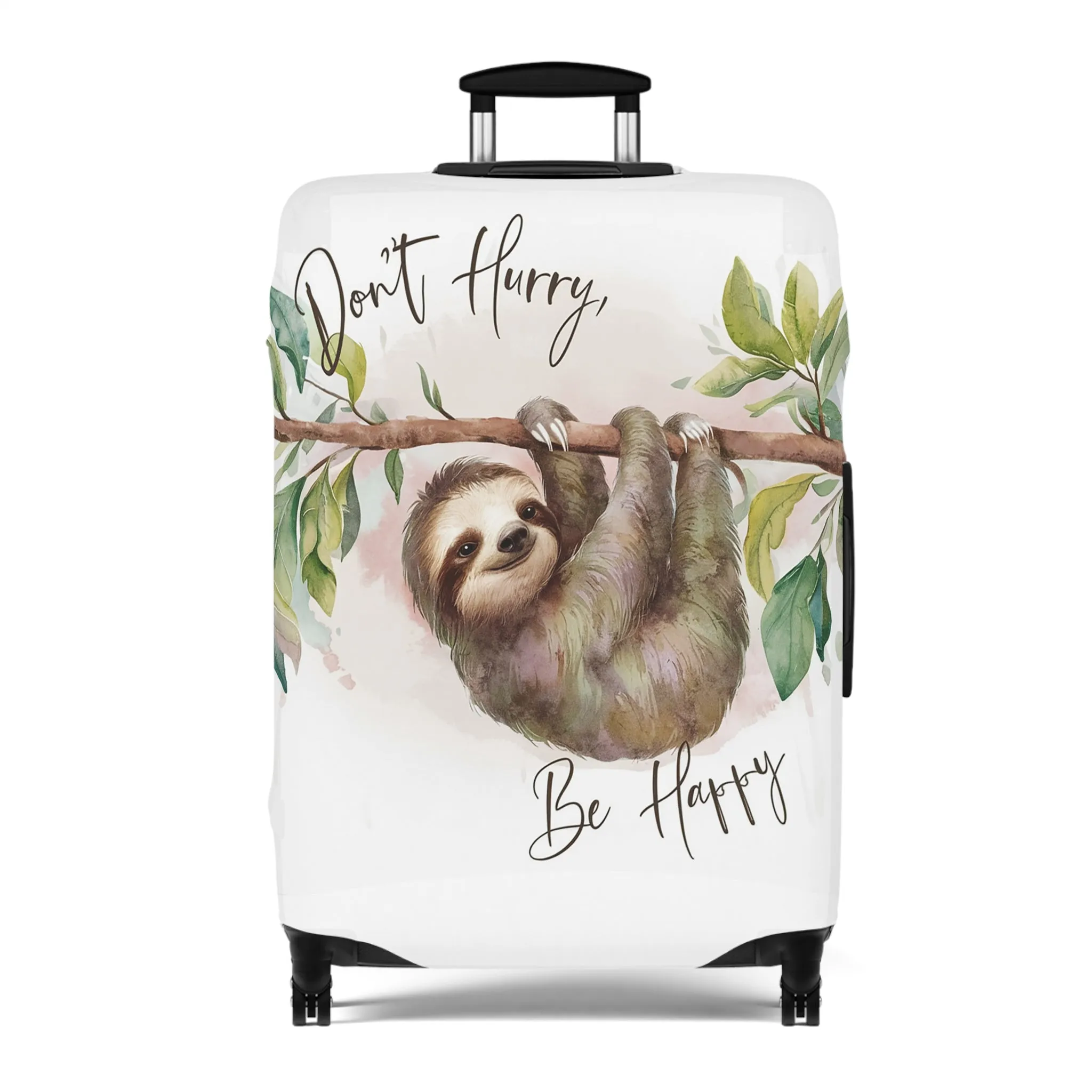 Luggage Cover, Sloth, Don't Hurry be Happy, awd-4042