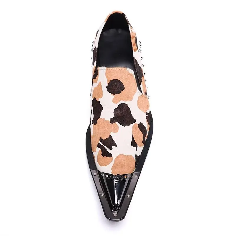 Luxe Exotic Pattern Genuine Leather Slip-on Loafers